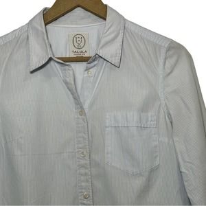 Aritzia Talula Classic Fit Oxford Pin Stripe Long Sleeve